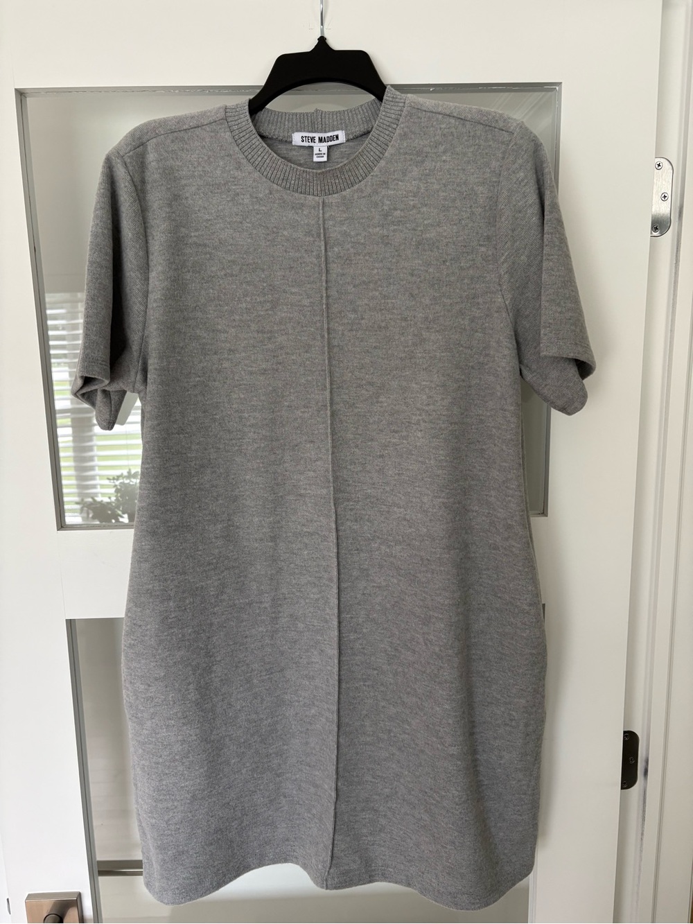 Steve Madden Light Gray Knit Tee Dress